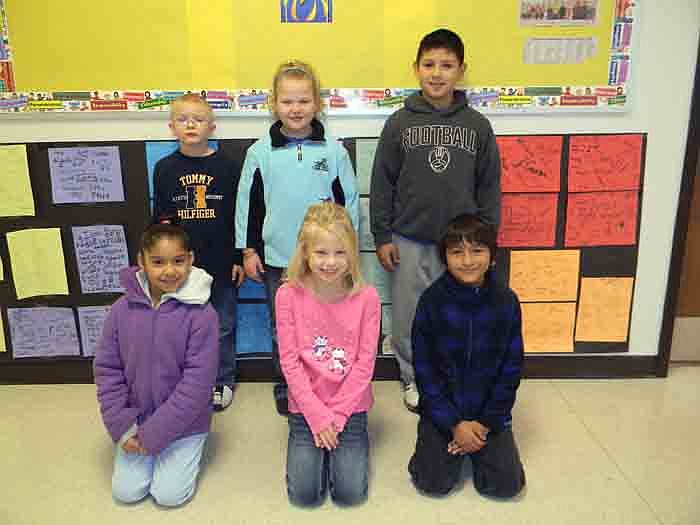 California Elementary School Students of the Week for Dec. 2, front row, from left, are third graders Liliana Fernandez-Serrano, Rubi Bolinger and David Leon-Ceballos; back row, Quinn Brown, Sydney Pettigrew and Jesus Bedolla.