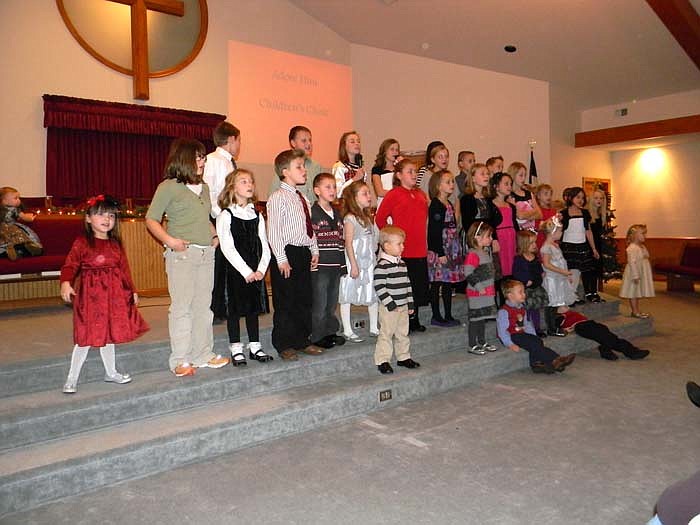 The Children's Choir sings "Adore Him" during the Christmas Program.