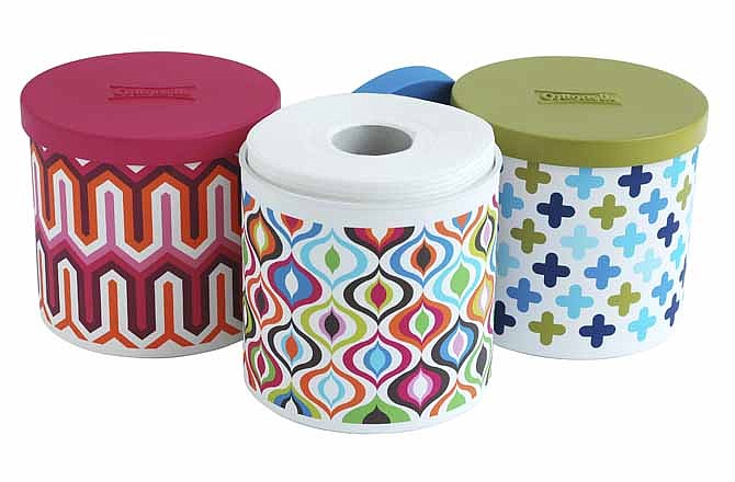 This product image provided by Kimberly Clark Corp., shows Cottonelle toilet paper with roll covers. 