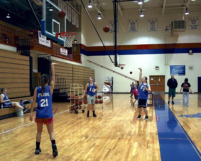 Members of the California High School basketball teams practiced Friday morning in preparation for their upcoming games in the 2012 season. 