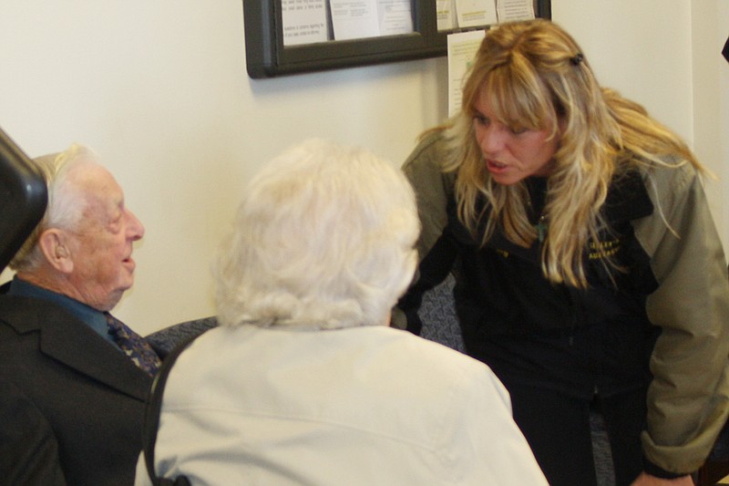 Willie Leonberger, left, chats with relatives after he received five years of probation Wednesday from a four-year prison sentence for second-degree involuntary manslaughter in connection with the death of a North Callaway School District student, Hunter Pitt. Leonberger was driving a school bus that ran over and killed the youngster. Leonberger pleaded guilty to the charge.