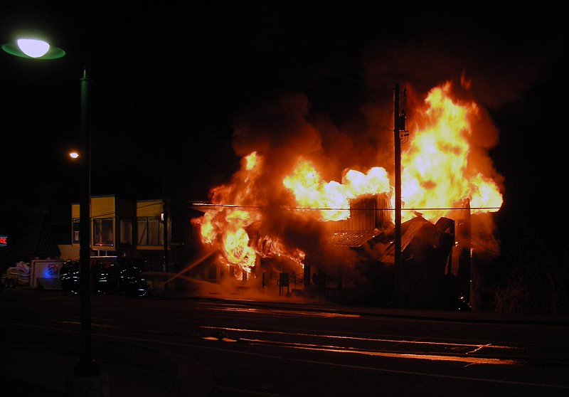 The "We're Talkin T-Shirts" gift shop on Bagnell Dam Strip in Lake Ozark was destroyed by fire late Thursday. The cause of the blaze is still under investigation.