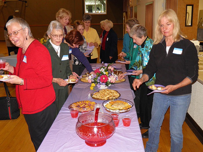 Refreshments were served after the World Day of Prayer including tarts made with Malaysian pineapples.