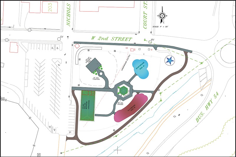 Although the sprayground originally included in the plans for the upgrades to Memorial Park are cost-prohibitive at this time, it still is something the city could add in the future. In the meantime, the city is proceeding with construction of the performance pad, gazebo, playground and shelter.