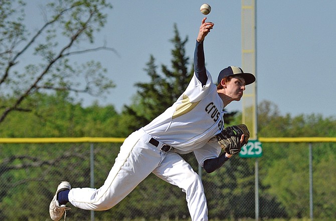 Helias pitcher Blake Monson will see his share of time on the mound for the Crusaders this season, who open play today at home against Hickman.