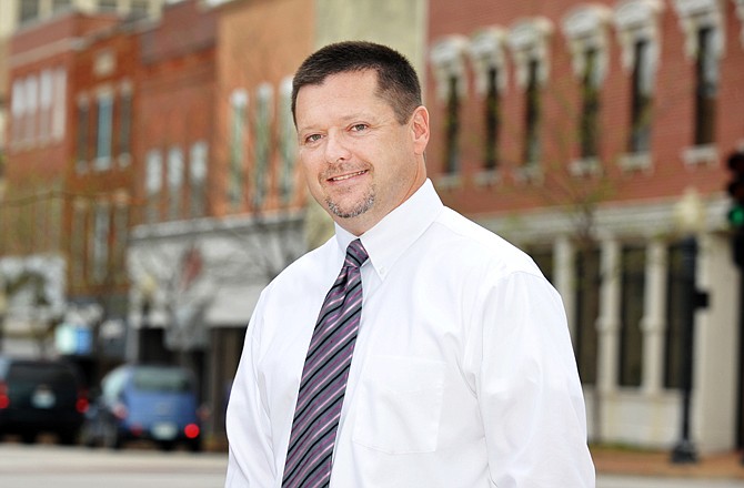 Rick Prather stands in downtown Jefferson City. He was elected Feb. 7 and will be sworn in as the First Ward councilman during an April city council meeting.