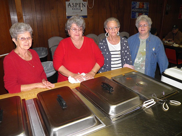 Members of the California Eagles 4027 Ladies Auxiliary who helped make sides and desserts at the Fish Fry Friday, March 23.