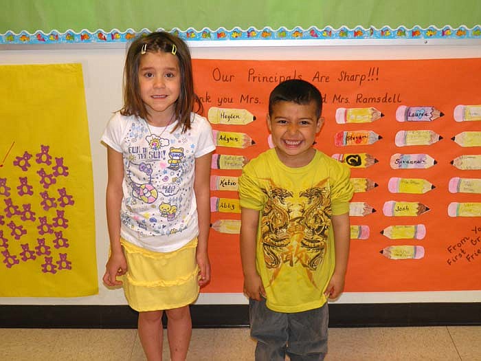 California Elementary School Students of the Week for March 30, from left, are kindergartners Addison Mitchell and Samuel Garcia.