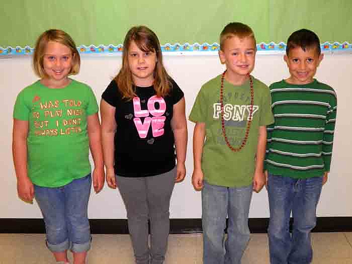 California Elementary School Students of the Week for April 20, from left, are second graders Emma Borts, Ella Carlyle, Ethan Furcinite and Dennin White.