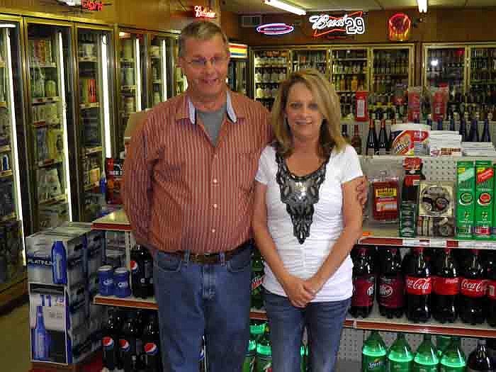 Mr. G's Liquor Store Owners Norris and Lesley Gerhart.