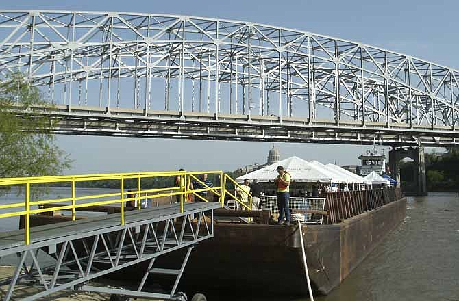 Shown is the 2011 Barge into History on the Missouri River. This year's two-hour tour along the Jefferson City riverfront will be offered Thursday and Friday.