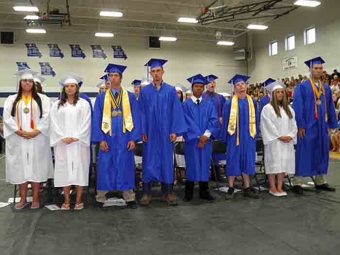 Members of the Russellville Class of 2012 at their Graduation Ceremony held Saturday, May 19, at the school.