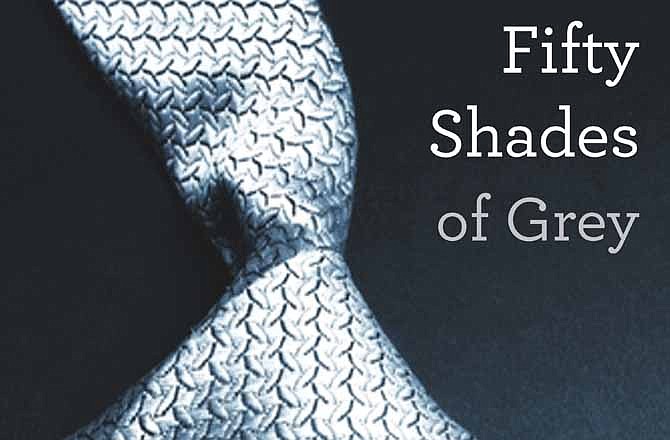This image provided by Vintage Books shows part of the book cover of "Fifty Shades of Grey," by E L James.