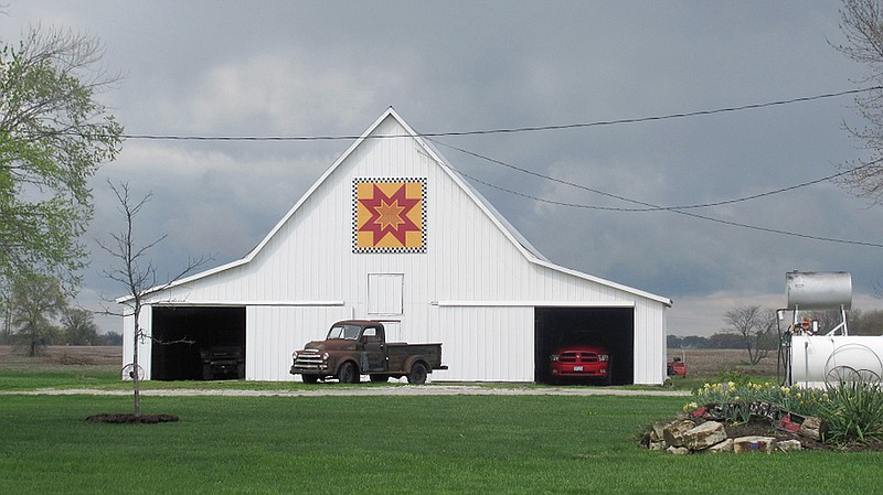 Roger and Terri Gilmore's barn off County Road 240 sports a barn quilt design. The Gilmore barn is one of nine to sport a barn quilt in Callaway County, part of a growing trend to celebrate local farm culture and bolster tourism.