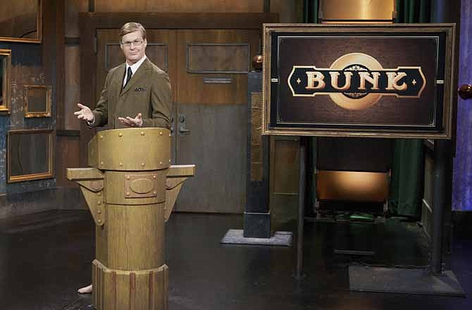 This undated image released by IFC-TV shows Kurt Braunohler, host of the improv series "Bunk." Braunohler, an improv performer and stand-up comic, presides over a trio of contestants who, by trade, are also up-and-coming comedians. The show airs Friday night on IFC-TV.
