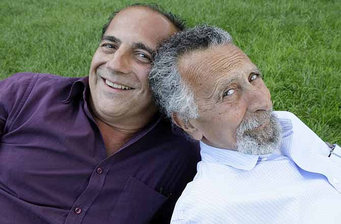 This June 19, 2008 file photo shows brothers Ray Magliozzi, left and his brother Tom, hosts of National Public Radio's "Car Talk" show, in Cambridge, Mass. The Magliozzi brothers said Friday, June 8, 2012, they will stop making new episodes of their comic auto advice show at the end of September, 25 years after "Car Talk" began in Boston. The show airs every Saturday morning and is National Public Radio's most popular program.