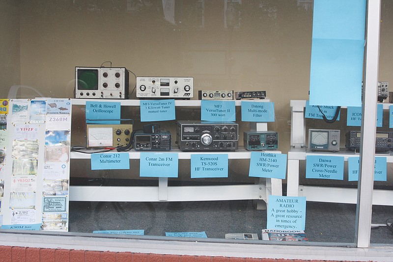 The Callaway Amateur Radio League is showcasing several ham radios in the display window of the Callaway Bank this week in honor of its "Field Day" event at the Callaway County Hospital this weekend.