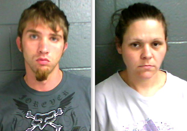 Bryan Sartor, 23, left, and Megan Ayers, 30, face child endangerment and drug charges following the death of her infant boy in their Holts Summit home.