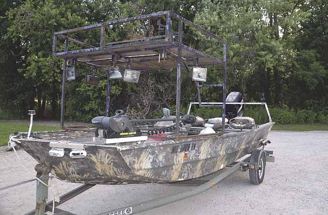 Bowfishing boats are unique in that they often have an elevated platform with high powered lights to illuminate the water.