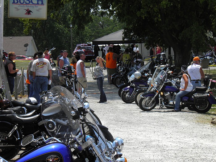 Many came out to the Rushfest Memorial Poker Run held Saturday, June 30, beginning and ending at the Lucky Dog Pub and Grub, Jamestown.