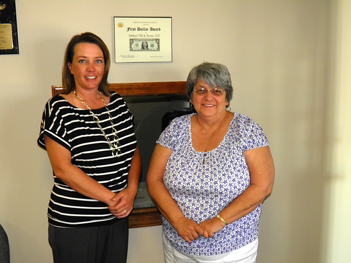 Midwest Title and Escrow, LLC, Owner Anna Ewers, left, with California Branch Manager Carolyn Kiesling.