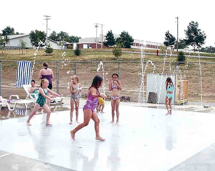 The wet deck at the California Pool appeared to be the perfect spot to beat the heat on the afternoon of Tuesday, July 17, as temperatures soared to a sweltering 97 degrees.