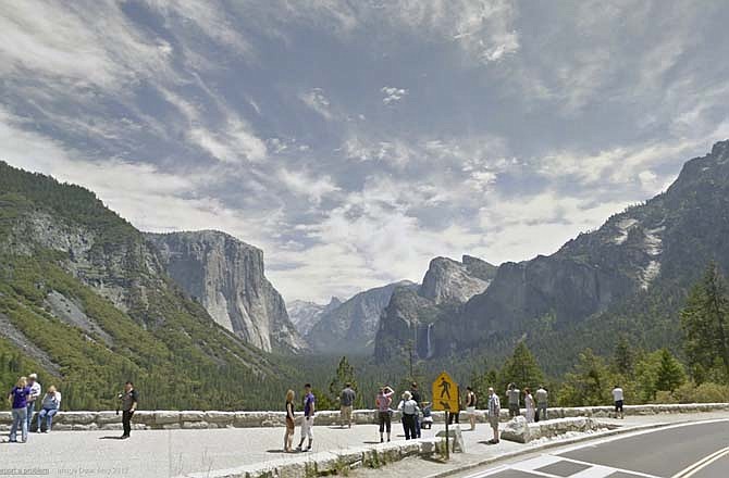 In this undated Street View image provided by Google is Inspiration Point at Yosemite National Park in California. The Google Street View service that has brought us Earth as we might not be able to afford to see it, as well criticism that some scenes along its 5 million miles of the globe's roadways invade privacy, this month has turned its 360-degree cameras on road trips through five national parks in California.