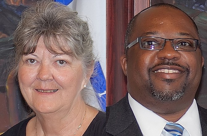 Interim Lincoln University president Connie Hamacher (left) and interim provost Jerome Offord.