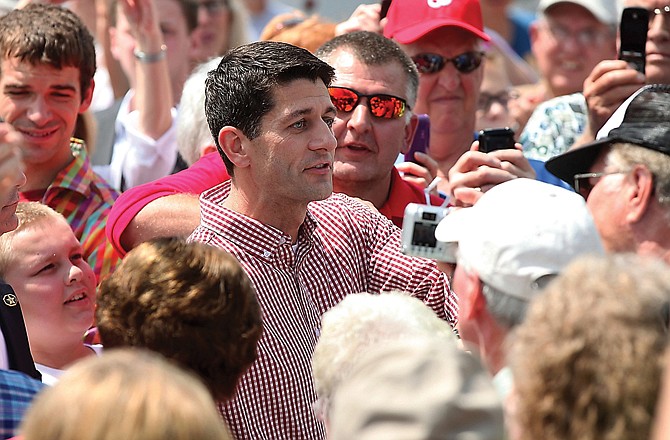 Republican Vice Presidential candidate, Rep. Paul Ryan, R-Wis., makes an appearance Monday at the Iowa State Fair in Des Moines.