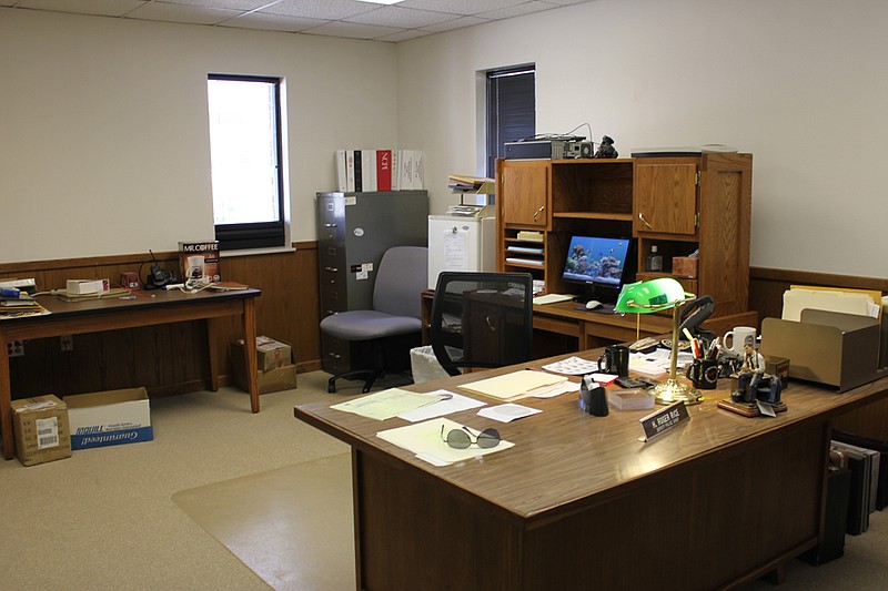 Major Roger Rice's office in the new police station is nearly double the size of his former one. Originally built in the 1930s, the Market Street station served FPD since 1968.