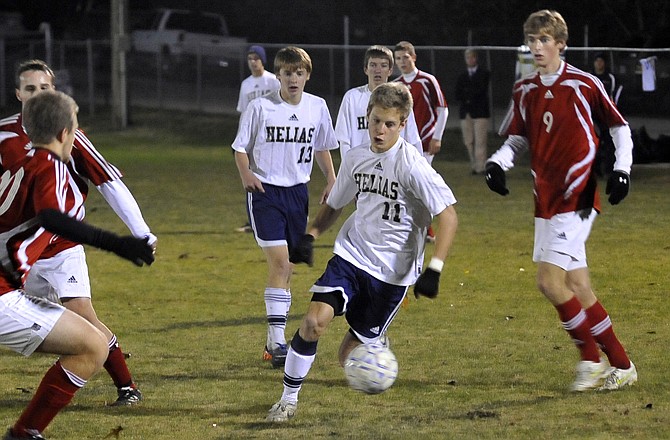 Brett Jackson of Helias was an Class 2 honorable mention all-state selection at forward last season.