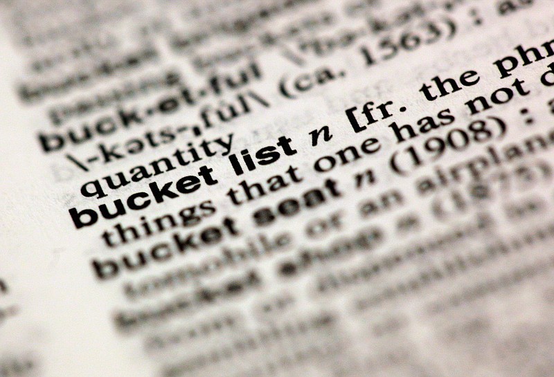 The entry "bucket list" is one of about a hundred new additions in the 11th edition of Merriam-Webster's Collegiate Dictionary.
