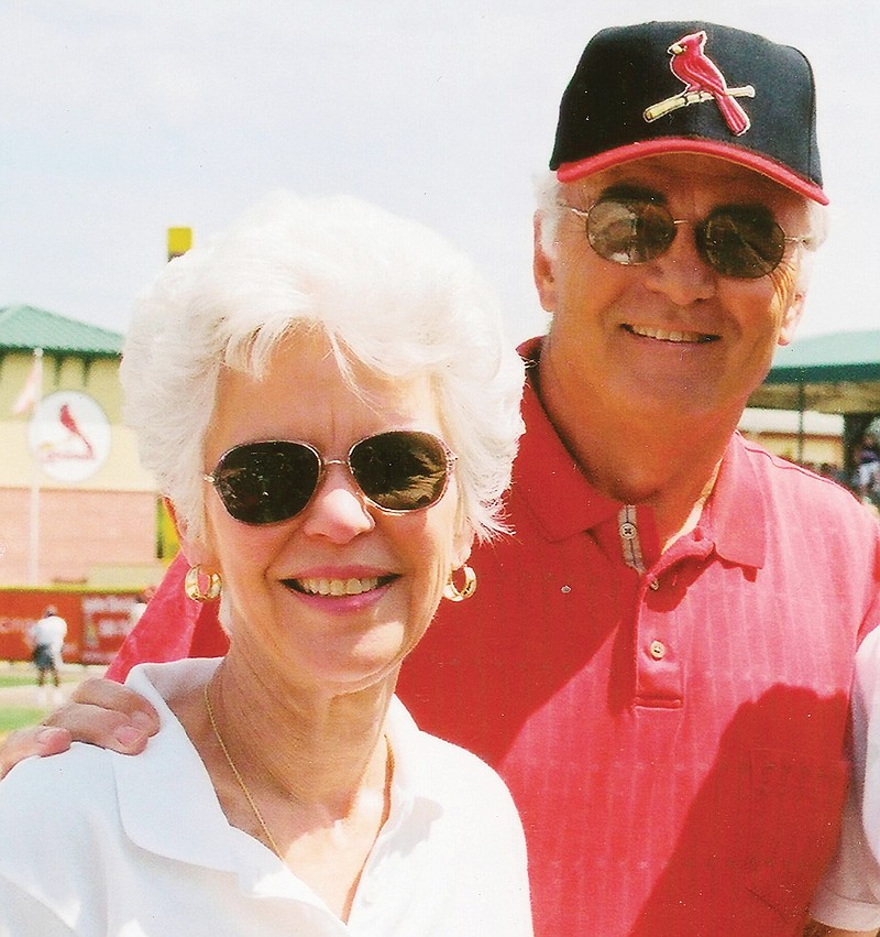 Charlie and Jo James of Fulton attending a St. Louis Cardinals game. James is a former outfielfer with the 1964 World's Champion St. Louis Cardinals. Charlie and Jo have been named Honorary Chairpersons of the fall fundraising campaign of the Callaway County United Way.