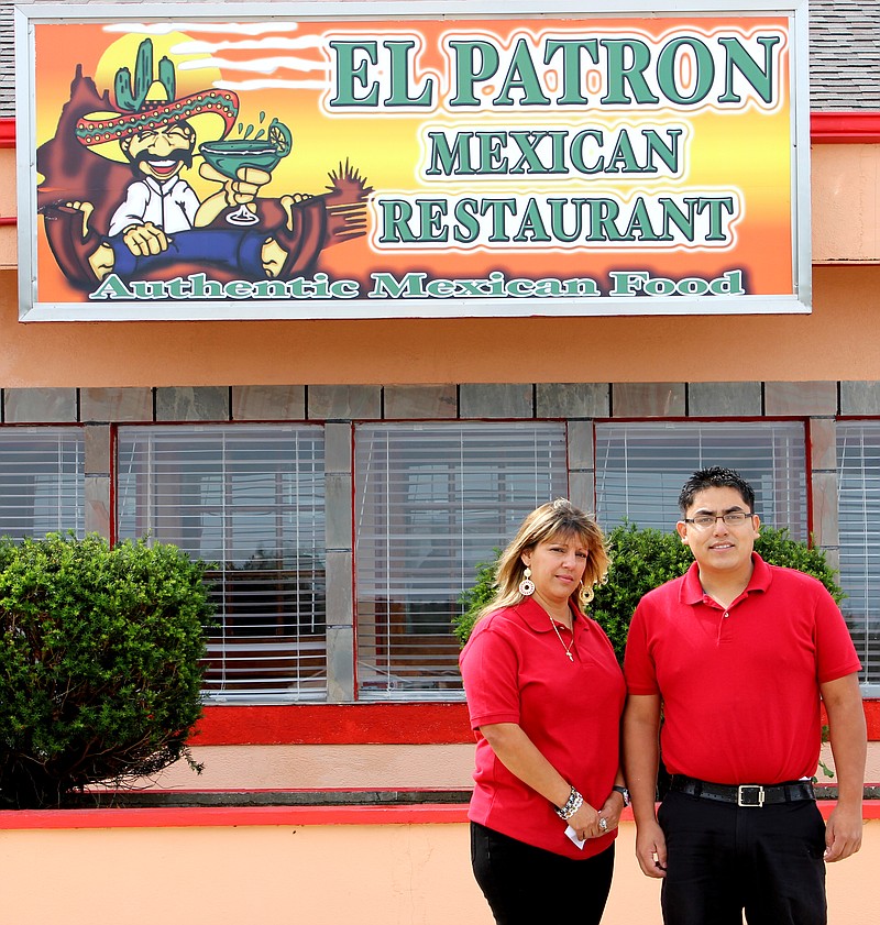 Mauricio Vazquez is the owner of El Patron Mexican Restaurant now open  at 823 Business 54 South in Fulton. With him is the manager of the restaurant, Irma Rodriguez.