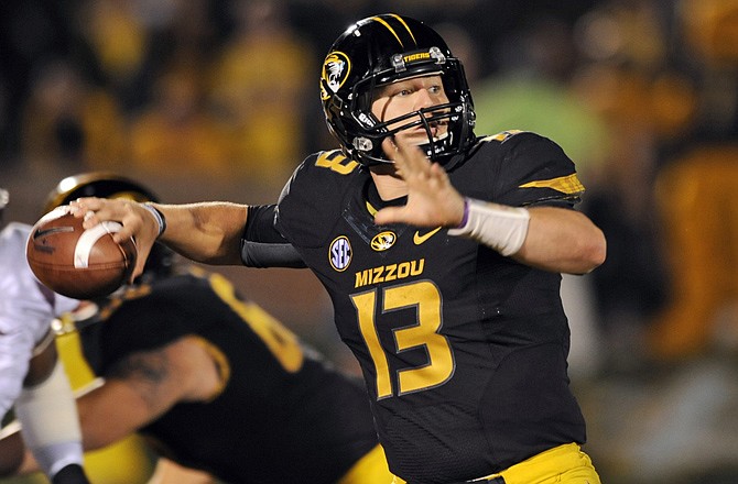 Missouri quarterback Corbin Berkstresser throws during Saturday's game against Arizona State. Berkstresser was hard on himself this week, despite leading his team to victory in his first career start.