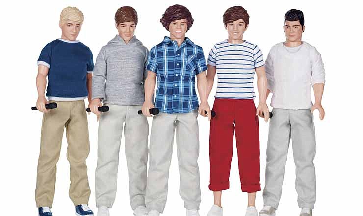 This undated product image provided by Toys R Us shows One Direction collector dolls by Hasbro, an item on Toys R Us' "Hot Toy" list. Toys R Us, a Wayne, N.J.-based retailer is introducing a "hot toy" reservation program beginning Wednesday, Sept. 18, 2012. Under the system, Toys R Us will offer parents the opportunity to reserve the 50 toys on its "hot toy" list. 
