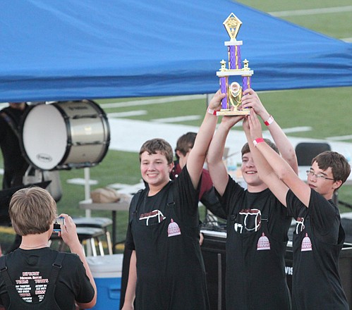 
Members of the Jefferson City High School drum line won first place at the Mozinga Percussion Tournament, the group's 13th consecutive win at the contest.