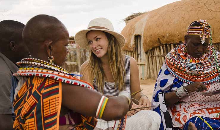 This undated image provided by PBS shows actress Olivia Wilde in Kenya. Wilde, America Ferrara, and Meg Ryan are among the actresses who brought their star power to the PBS documentary "Half the Sky," which details efforts to help exploited women worldwide. It airs Monday and Tuesday, Oct. 1-2.