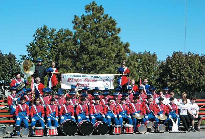 The California High School Pinto Pride Marching Band at a recent regional competition.