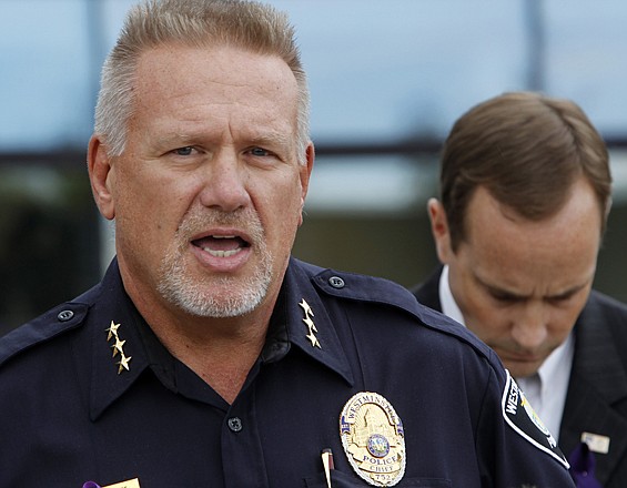 Westminster Police Chief Lee Birk speaks Friday at a news conference in Westminster, Colo., where he announced the body found in Arvada, Colo., on Wednesday was that of 10-year-old Jessica Ridgeway. The youngster went missing after leaving her home Oct. 5 on her way to school.