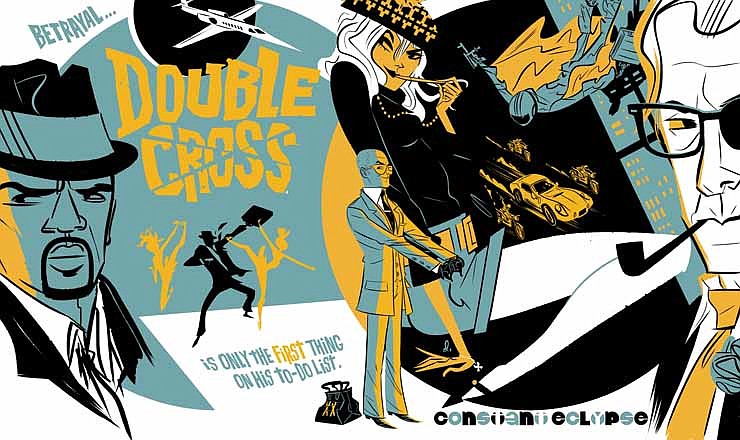 This comic image released by OFFSET LAB, Inc., shows an issue of "Doublecross." The imprint is making its debut at New York Comic Con this week, touting three offerings - "Destroy," "Doublecross" and "Deathface" - with more on the horizon. 