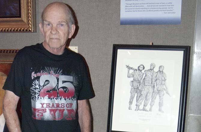 Tom Seematter is working with Rep. Paul Fitzwater, R-Potosi, in an effort to find a permanent home for his artwork dedicated to Vietnam veterans in the Missouri History Museum at the state Capitol.