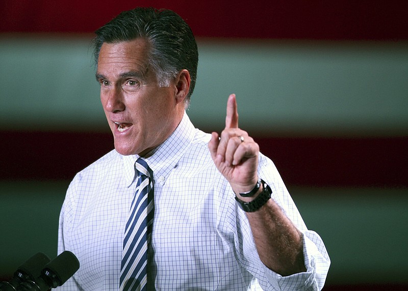 Republican presidential candidate, former Massachusetts Gov. Mitt Romney speaks Wednesday as he campaigns in Reno, Nev.