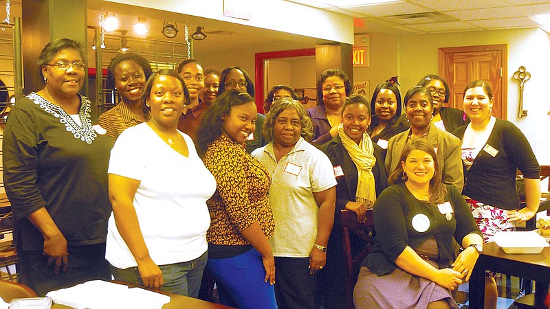 Students and mentors in the Pasley-Taylor Leadership Program. The Pasley-Taylor Program, along with the Bagby Leadership Program, are new groups designed to connect African American female and male Westminster students respectively with mentors and leaders in the Fulton and Callaway County community.