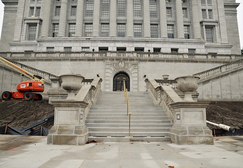 Work is nearly complete on the Capitol's westside steps. Taking most of the summer, the process was lengthy and thorough. The only work remaining is to plant a few trees and shrubs during the next few weeks.