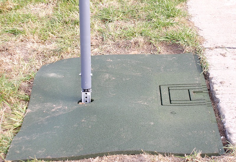 New pop-up roadside marker posts with mats made from recycled tires to control vegetation growth will be installed in Callaway County along U.S. 54 between Kingdom City and Jefferson City.    