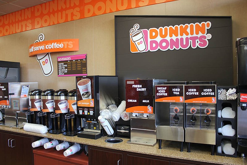 Petro Travel Store in Kingdom City now offers fresh-baked Dunkin' Donuts. The store's Dunkin' Donuts Express offers self-serve donuts and iced and hot drinks, but not sandwiches.