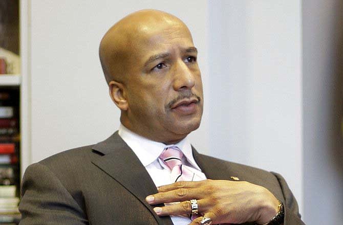 New Orleans Mayor Ray Nagin speaks Dec. 23, 2008, during an interview in his office at City Hall in New Orleans. The former New Orleans mayor was indicted Friday on 21 corruption charges including wire fraud, bribery and money laundering.