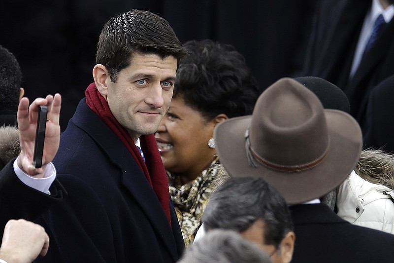 Rep. Paul Ryan, R-Wis., arrives at the ceremonial swearing-in for President Barack Obama at the U.S. Capitol during the 57th Presidential Inauguration in Washington, Monday, Jan. 21, 2013.