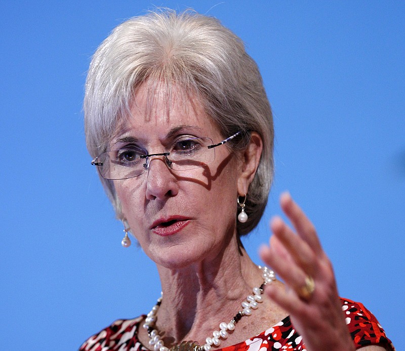 Health and Human Services Secretary Kathleen Sebelius speaks May 2012 in Bethesda, Md. Facing a wave of lawsuits over what government can tell religious groups to do, the Obama administration on Friday proposed a compromise for faith-based nonprofits that object to covering birth control in their employee health plans. 